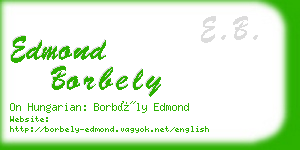 edmond borbely business card